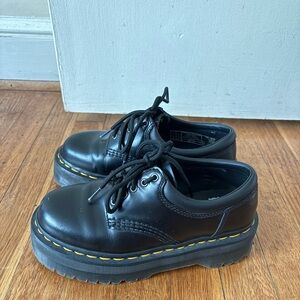 Dr. Martens Black and Yellow Dress Shoes with Classic Design